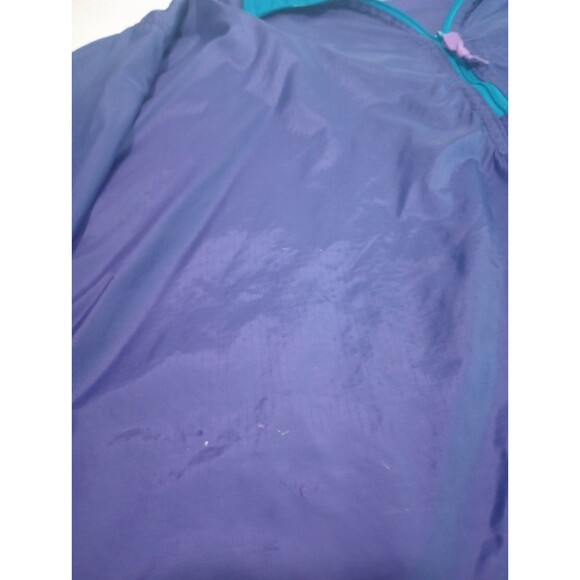 90's Vintage L. L. Bean 1/4 Zip Windbreaker Purple and Turquoise Size XL - Picture 5 of 11